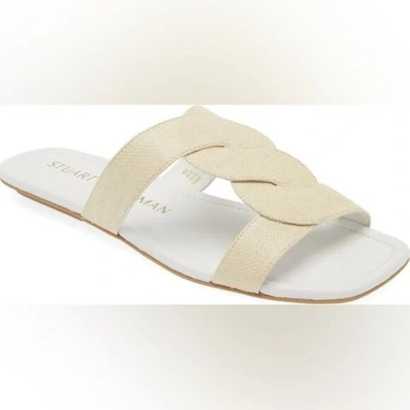 NEW Stuart Weitzman Ibiza Sandals Womens 8.5 Chic Old Money Causal Designer - Picture 1 of 8